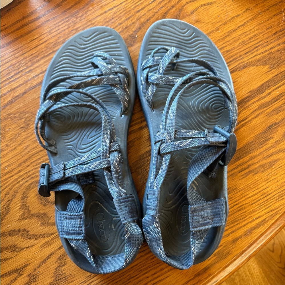 Chaco ZX2 Hiking Sandals Womens Sz 9W Strappy Toe Loop Water Shoes